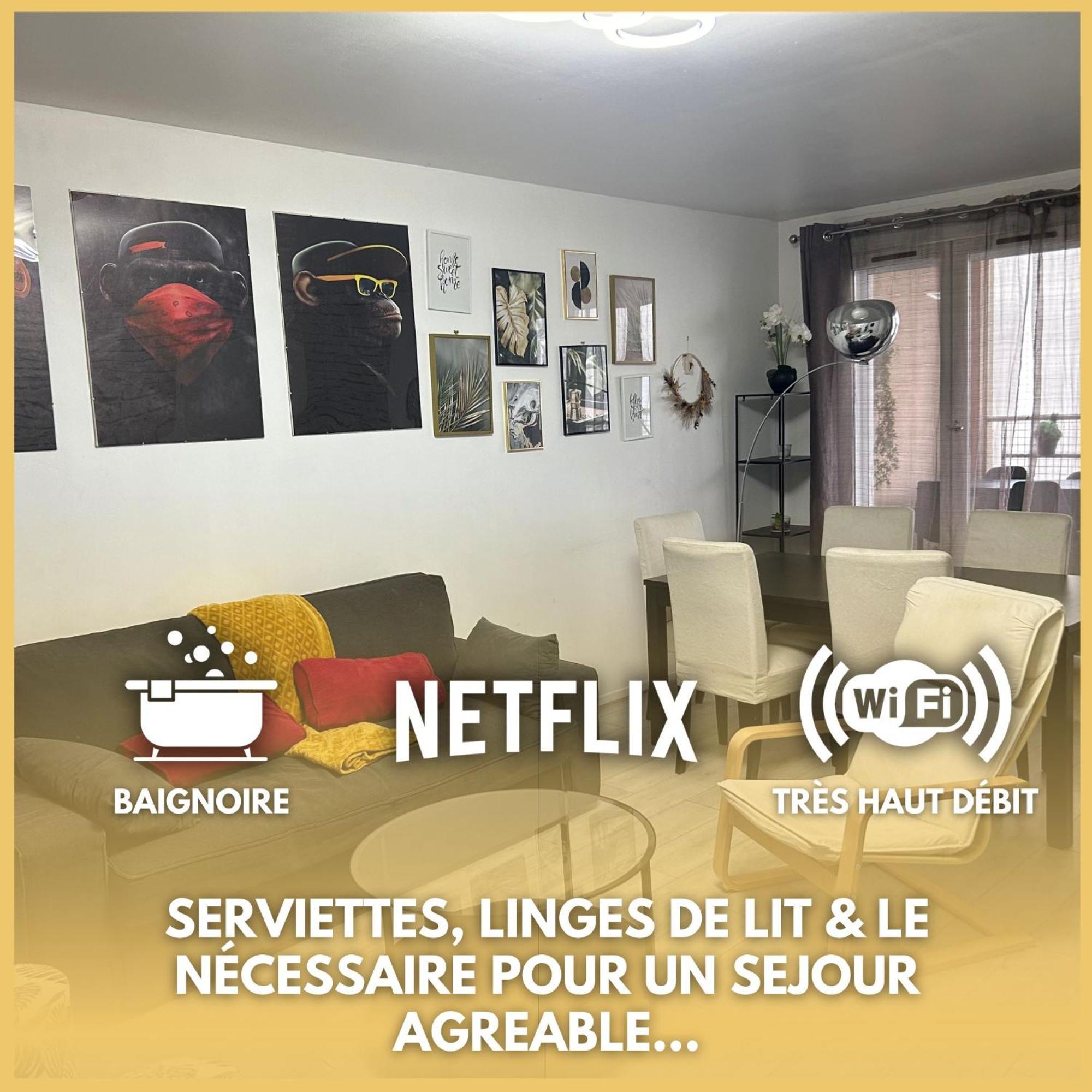 Appartement - Proche Rer - 2 Chambres & 4 Lits Double - Paris Orly Courcouronnes Екстериор снимка